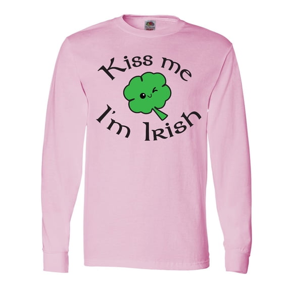 Inktastic Kiss Me I'm Irish Long Sleeve T-Shirt