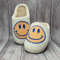 thumbnail image 3 of Smiley Face Slippers (Unisex), Slip Resistant, Slide-On House Shoes, Off-Yellow (US Womens 10 / Mens 8.5), 3 of 9