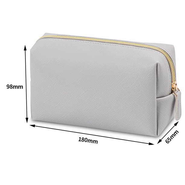 Bolsa de cosméticos de cuero PU, de almacenamiento informal para mujer, resistente al agua para vacaciones Tmvgtek Para Estrenar