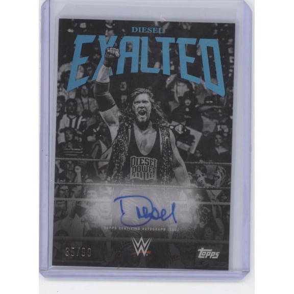 2025 Topps Exalted WWE Black and White Signatures Diesel #BWS-DSL /99 WWE WWE Autographed Wrestling Trading Card