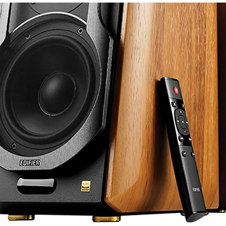 Edifier - S1000MKII Audiophile Active Bookshelf 2.0 Speakers, Computer Speakers - 120W Optical Input - Bluetooth 5.0 HD - Wood/Black