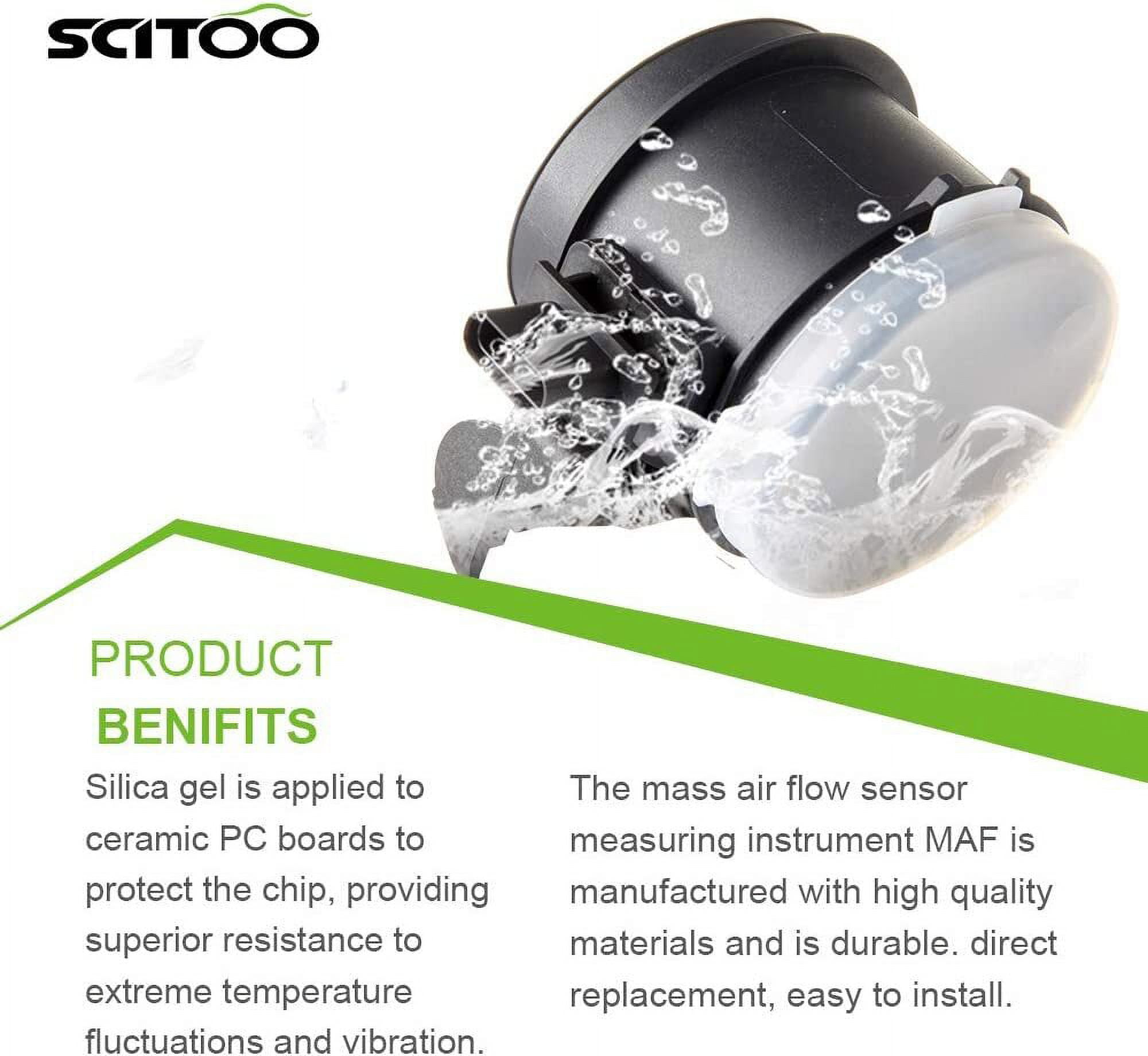 0 280 218 190 SCITOO MAF Mass Air Flow Sensor FITS FOR 2006-2008 for Mercedes-Benz SLK280 3.0L,2009-2011 for Mercedes-Benz SLK300 3.0L,2005-2011 for Mercedes-Benz SLK350 3.5L