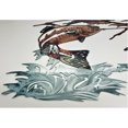 thumbnail image 3 of Scène de Chasse et de Pêche à la Truite ART Mural en Métal, 3 of 6