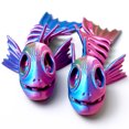thumbnail image 2 of 2pcs 3D Printed Skeleton fish,Flexible Joint Animal lacertid Figurines,Realistic Eyes, Home Office Decor,Fidget Toy for Adults Teens Boy Festival Gifts, 2 of 9
