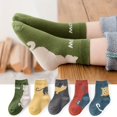 thumbnail image 3 of 5 Pairs of Socks Cute Cartoon Cat Pattern Breathable Comfortable Boy And Girl Mid-Tube Socks, 3 of 10