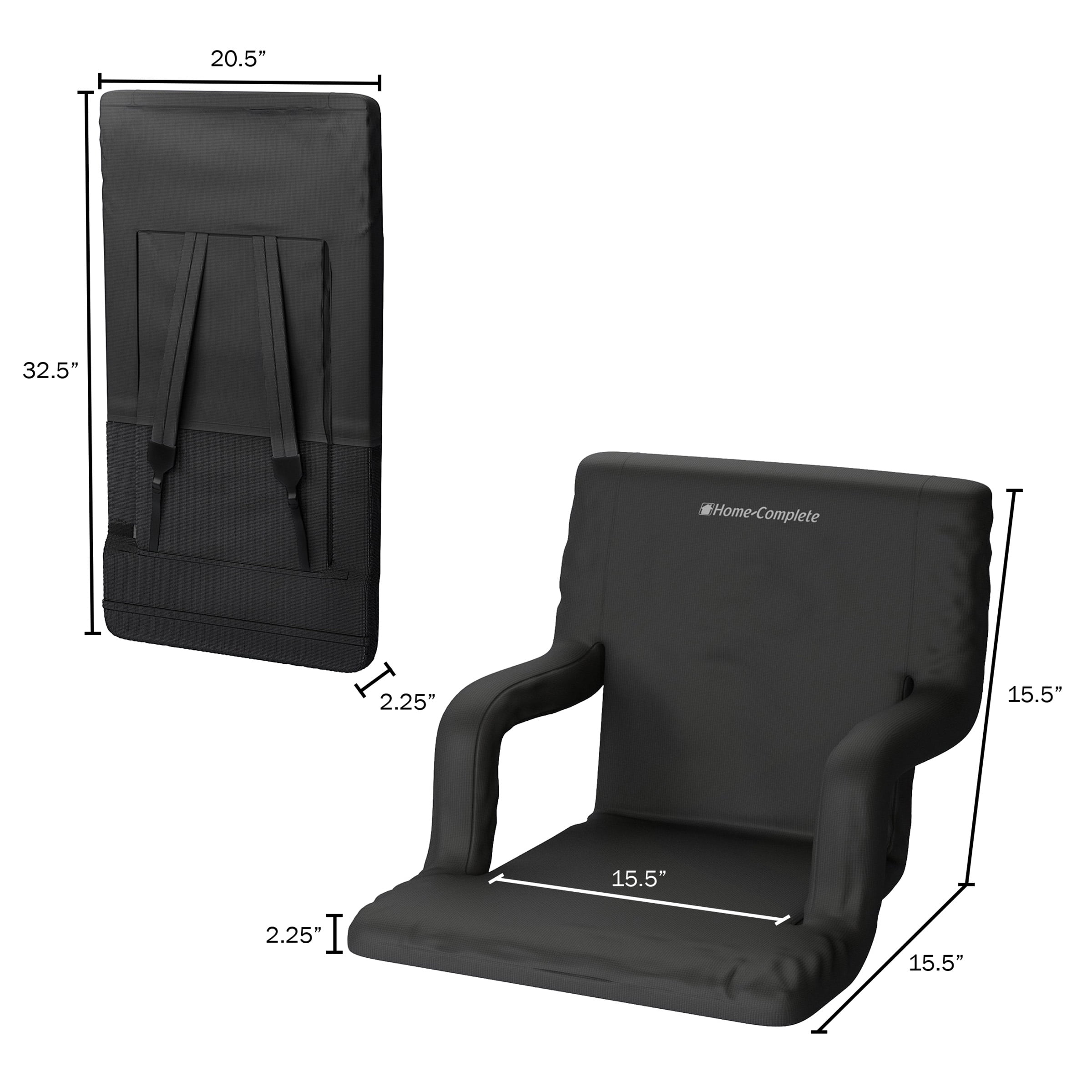 LEIPUPA 2X Portable Stadium Seat Cushion with Backs Folding Bleacher Seats  Cushions