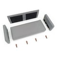 thumbnail image 4 of Mellow Mae Mid-Century Modern Sofa with Curved Arms, Light Grey, 4 of 6