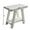 White, variant on Overextended rectangular top for more space - Weathered walnut and gray side table for spacious surface needs