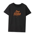 thumbnail image 3 of Camiseta para mujer de verano de moda simple cuello redondo camisa para viaje trabajo deportes senderismo Negro, 3 of 7