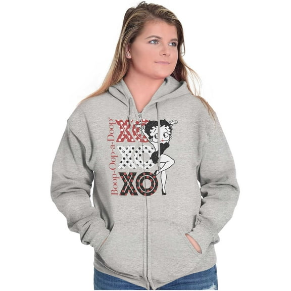 Betty Boop Cute Adorable Zip Hoodie Sweatshirt Women Brisco Brands S