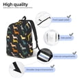 thumbnail image 4 of Rateoe Plaid Dachshund Pattern Canvas College Laptop Backpack,Travel Daypack,Durable Rucksack Travel Notebook Bag School Backpack Book Bag for Men Women-Medium, 4 of 7