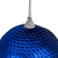 thumbnail image 4 of Northlight 3" Blue Sequin Shatterproof Ball Christmas Ornament, 4 of 5