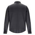 thumbnail image 6 of TFEOQRY Men's Casual Work Shirt Long Sleeve Lightweight Button Up Solid Color Jacket with Chest Pockets Dark Gray, 6 of 6