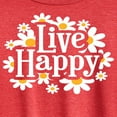 thumbnail image 3 of Instant Message - Spring - Live Happy - Women's Short Sleeve Graphic T-Shirt, 3 of 6