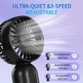 thumbnail image 2 of Mini ventilador portátil JODNO, paquete de 3 velocidades y recargable por USB, 2 of 7