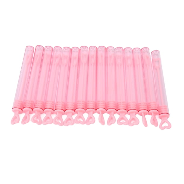 Mini Varitas De Burbujas, Plástico Delicado, 50 Piezas De Varita De Burbujas, Transparente En Forma De Corazón, Rosa, 4,1 Pulgadas De Longitud Para Bodas, Regalos De Fiesta