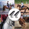 thumbnail image 5 of piezas (negro) látigo para montar a caballo, látigo de caballo negro, cuero con flecos, 5 of 5