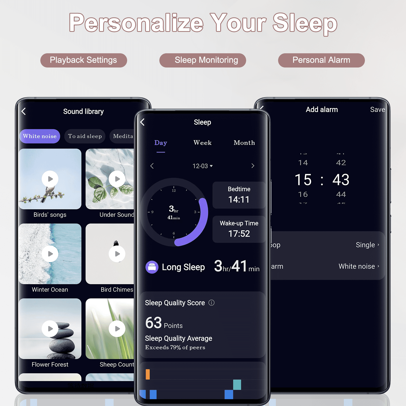 AI Sleep Earbuds Bluetooth 6.0 in Ear, Mini Sleep Headphones with Sleep Monitor and APP, Small Earplugs for Side Sleepers, 48H Playtime Sleep Earphones with Sleep Mode, Personal Alarm, Rosegold