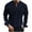 Navy, variant on YUGYXL Men's Solid Color V Neck Business Work Shirts Casual Long Sleeve Casual Pullovers Loose Dress Shirt Black S