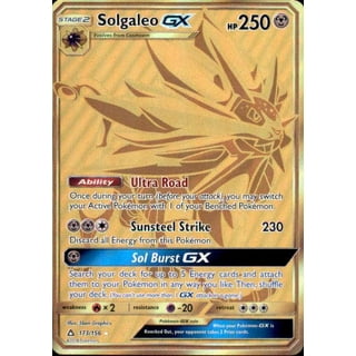 PSA 9 Pokemon Ultra Prism Gold Secret Rare Lunala GX 17