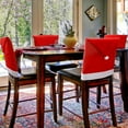 thumbnail image 5 of Ludlz 2 Pieces Christmas Chair Covers Decor, Santa Claus Red Hat Snowflake Chair Xmas Caps, Kitchen Dining Chair Slipcovers Sets for Christmas Holiday Festive Decorations, 5 of 8