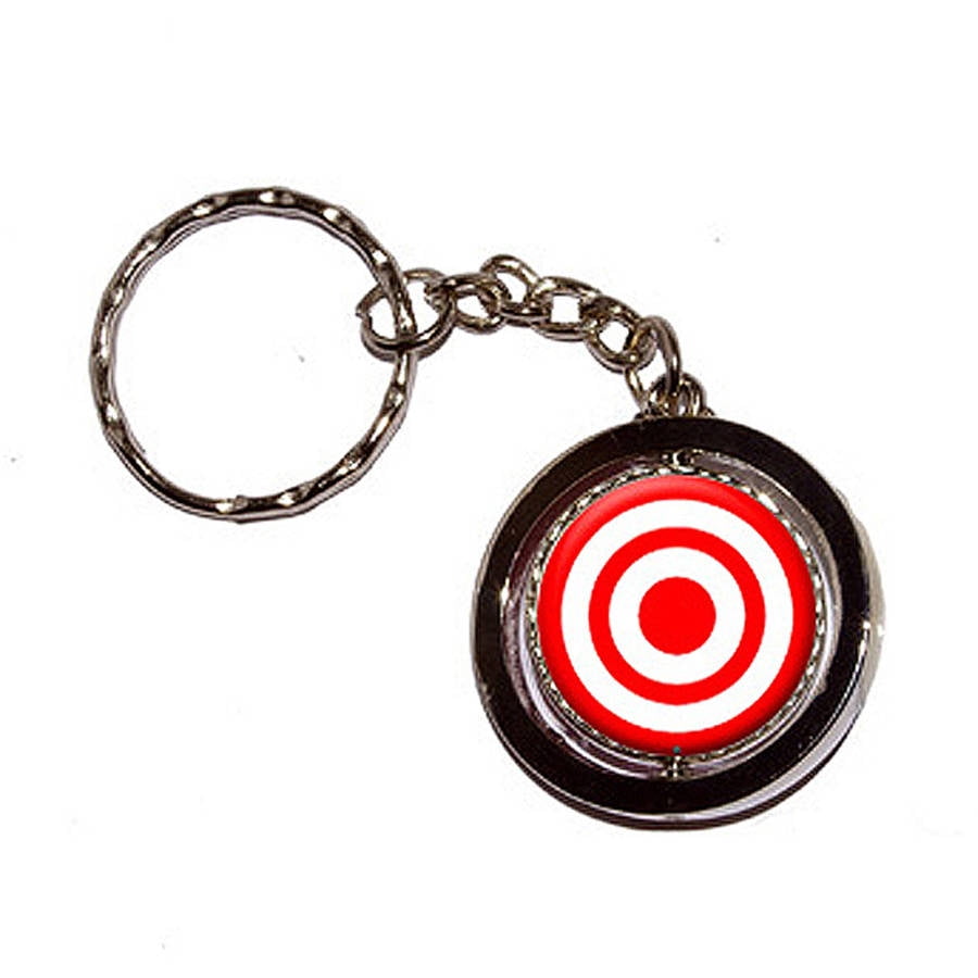 Target Bullseye Key Chain Keychain Ring