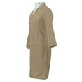 thumbnail image 3 of Panda Uniform by HeedFit Women’s Lab Coat | Unisex Multi-Pocket Medical Coat 3XL Khaki, 3 of 6