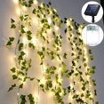 thumbnail image 2 of Guirnalda de luces solares de hoja de arce, guirnalda impermeable para exteriores, vid Artificial, cadena LED, decoración para jardín, fiesta de boda, 2M, 2 of 4