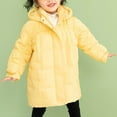 thumbnail image 6 of Hduncf Girls Winter Coats Kids Hooded Puffer Jackets Warm Thickened Medium Length Cotton Down Jacket Outwear Yellow 7-8 Years, 6 of 9