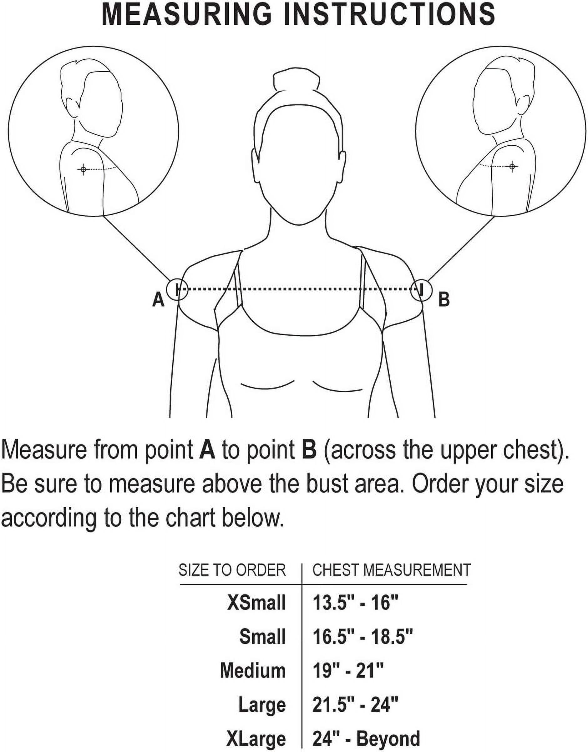 Str8-n-Up Complete Medical Posture Support, X-Large, Solid Black, 1 lb. – Aid in Posture Alignment of Shoulders and Back