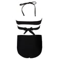 thumbnail image 6 of hengsof Girls Solid Color Two Piece Bikini Swim Set,Crinkle Texture Tankini for Summer Pool and Beach,Fashion Kids Swimwear, 6 of 8
