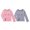 2 Pack(Gray+Pink), variant on 1/2 Pack Girls Cute Cat Ruffled Turtleneck T-Shirts Tops Causal Long Sleeve Basic Shirts Hoodies Knitwear For Toddler Girl 1-8 Years