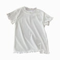 thumbnail image 4 of KPOPLK T-Shirt for Toddler Girls Kids Cute Graphic T-Shirt Summer Casual Short Sleeve Tees Tops 1-11Years Size 9-10 Years,White, 4 of 7
