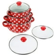 thumbnail image 1 of OULII 3Pack Enamel Pots and Pans for Cooking and Stewing in Home Kitchen, 1 of 8