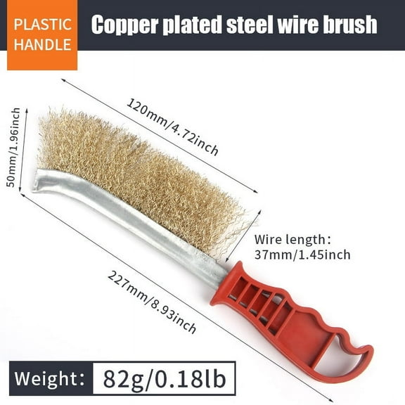 Steel Wire Brush/Wooden Metal Rust Removal Roller Brush Polishing Barbecue Cleaning Brush Suitable for Cleaning Barbecue Grilles