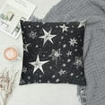 thumbnail image 2 of Shangniulu White Stars Throw Pillow Covers Black Bohemian Boho Square Pillowcases Cushion Cover for Room Sofa Chair Bed Home Decor, 2 of 5