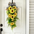thumbnail image 2 of Ke1Clo Spring Wreath Door Hanging Simulation Flowers, Gorgeous Welcome Wreath for Front Porch, Home Living Room Decoration with Non Fading Artificial Floral, 2 of 6