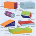 thumbnail image 2 of Soozier 7-Piece Soft Play Foam Climbing Blocks - Multi-Color Modular Gym Set for Indoor Play & Early Development, 15.7" x 15.7", 2 of 7