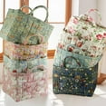 thumbnail image 7 of Fabric Storage Basket, Boho Fabric Storage Basket Foldable, Floral Quilted Baskets for Laundry Large with Handles Front Pocket, for Clothes Toys Sundries, 7 of 7