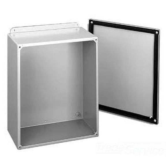 Hoffman A4044SC J Box, NEMA 12, Screw Cover, Steel, 4.00" x 4.00" x 4.00", Gray