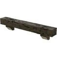 thumbnail image 3 of Ekena Millwork 6"H x 10"D x 72"W Pecky Cypress Faux Wood Fireplace Mantel Kit with Ashford Corbels, Burnished Honey Dew, 3 of 12