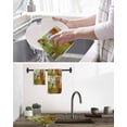 thumbnail image 5 of Abstract Yellow Kitchen Dish Towels for Drying Dishes Set of 2, Painting Buildings Geometric Modern Art Waffle Weave Microfiber Hand Tea Bathroom Towels Quick Dry & Absorbent Towel 15.7x23.6, 5 of 7