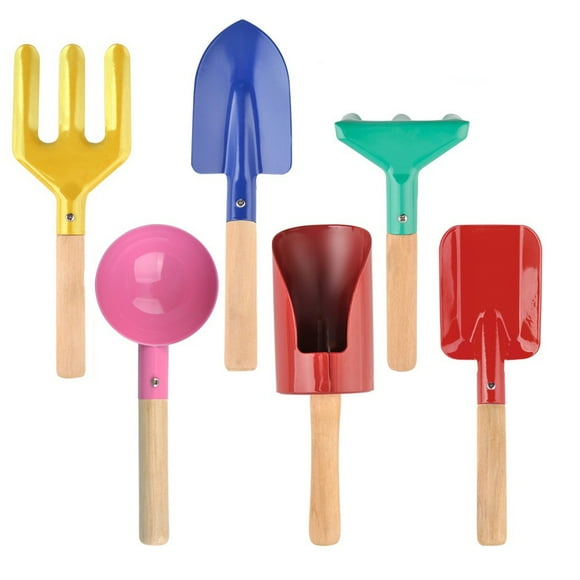 Paquete de 6 herramientas de jardinería Injueey Juguetes de Jardín y Patio