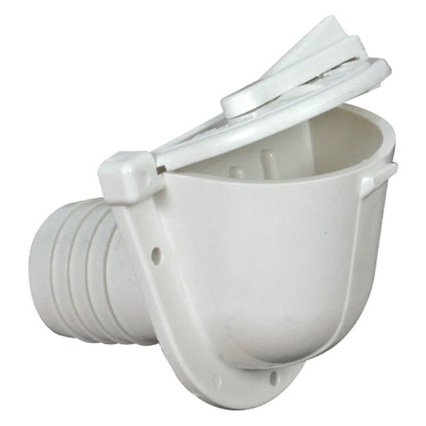 Camco 37002 Flush Mount Fill Spout, Beige, LeadFree