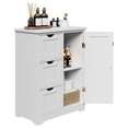 thumbnail image 2 of ZENY Bathroom Storage Cabinet with 3 Drawers and 1 Adjustable Shelf , Entryway Home Decor Furniture Towels Storage Organizer Unit, White, 2 of 8