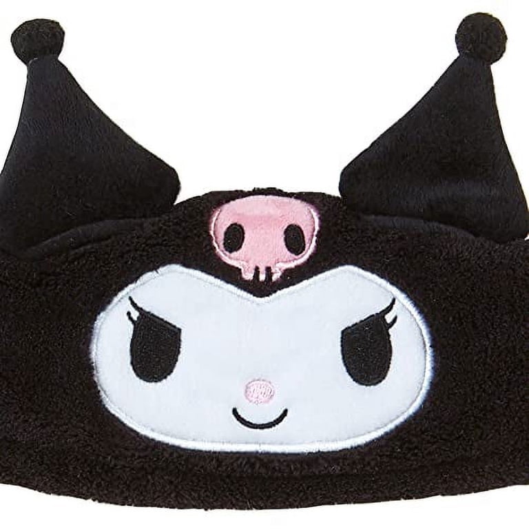 Kuromi Black Plush Headband With Embroidered Character Face For Skincare & Makeu i recently got these mini kuromi headbands!! i always try to  main image 4