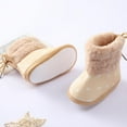 thumbnail image 5 of Baby Boys Girls Fleece Fur Winter Warm Snow Boots Soft Sole Crib Shoes Booties for Newborn Infant Toddler 0-6 Months, 5 of 5