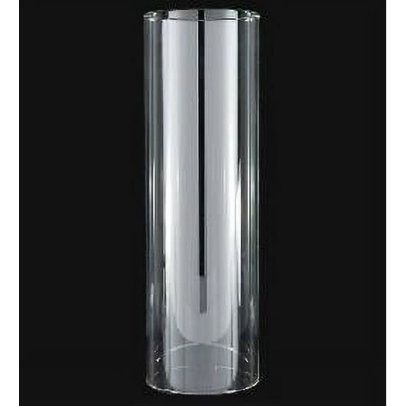 B&P Lamp® 3 Inch by 10 Inch Clear Glass Cylinder Style Lamp Chimney for Vintage and Antique Style Globes