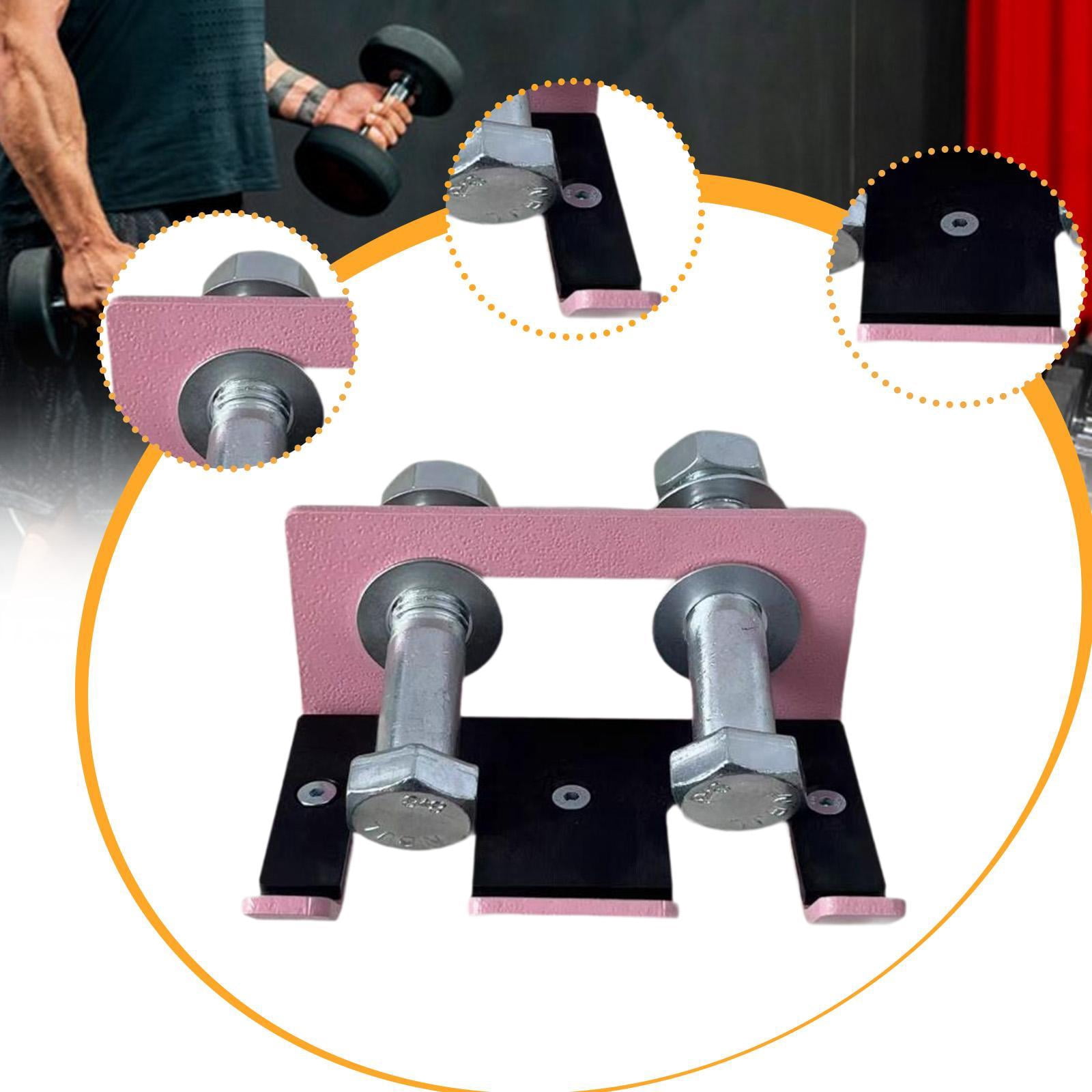 QccHieUs Barbell Holder for Squat Rack Double Barbell Hanger for 26mm Hole Gym Bar Holder Pink