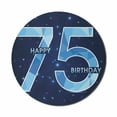 thumbnail image 1 of 75th Birthday Mouse Pad for Computers, Geometric and Abstract Design in Blue Colors with Stars Background, Round Non-Slip Thick Rubber Modern Mousepad, 8" Round, Dark Blue Pale Blue, by Ambesonne, 1 of 2